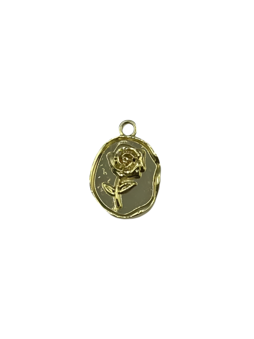 Oval Rose with Textured Border