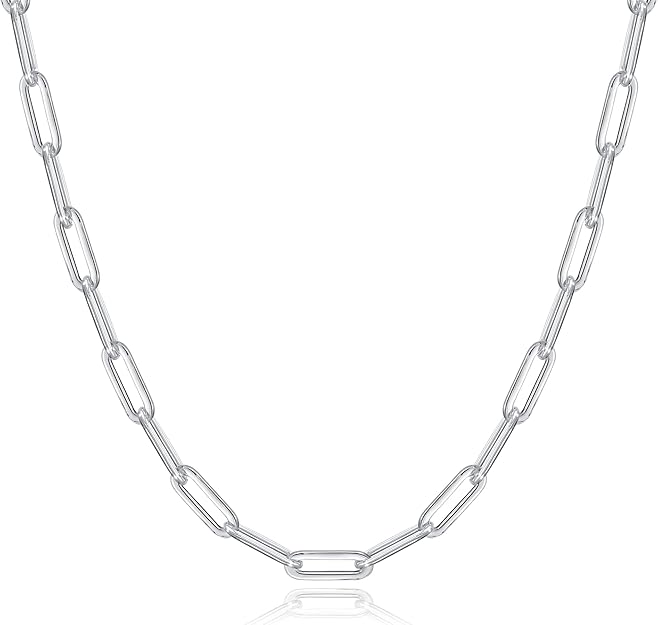 4.5mm Silver Paperclip Chain