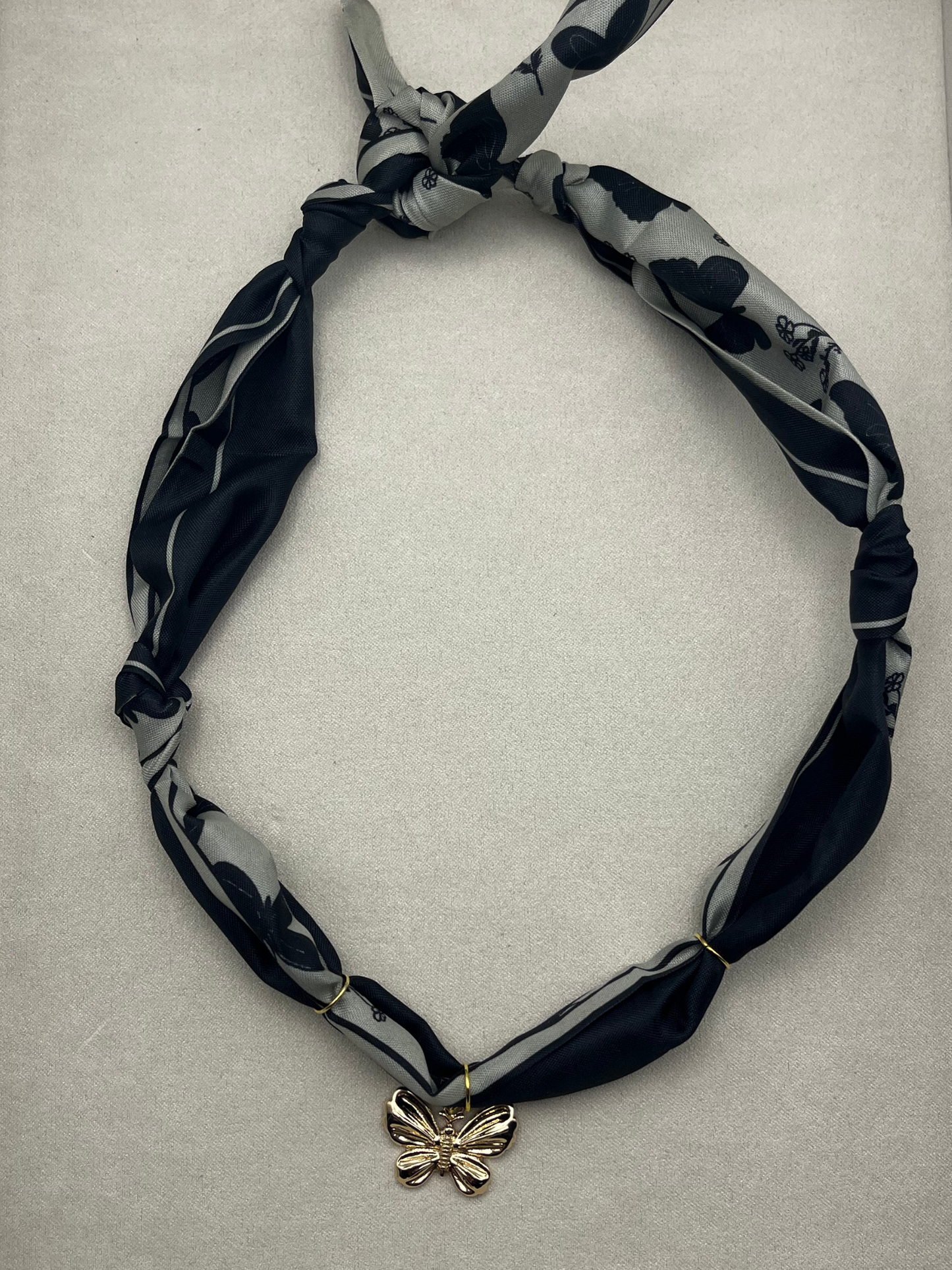 Butterfly Scarf Charm Necklace