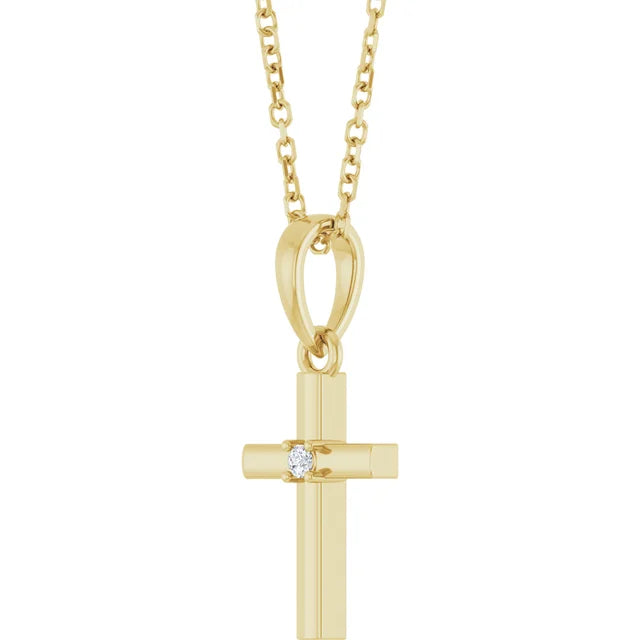 Elegant Diamond Cross Necklace