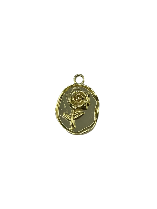 Oval Rose with Textured Border