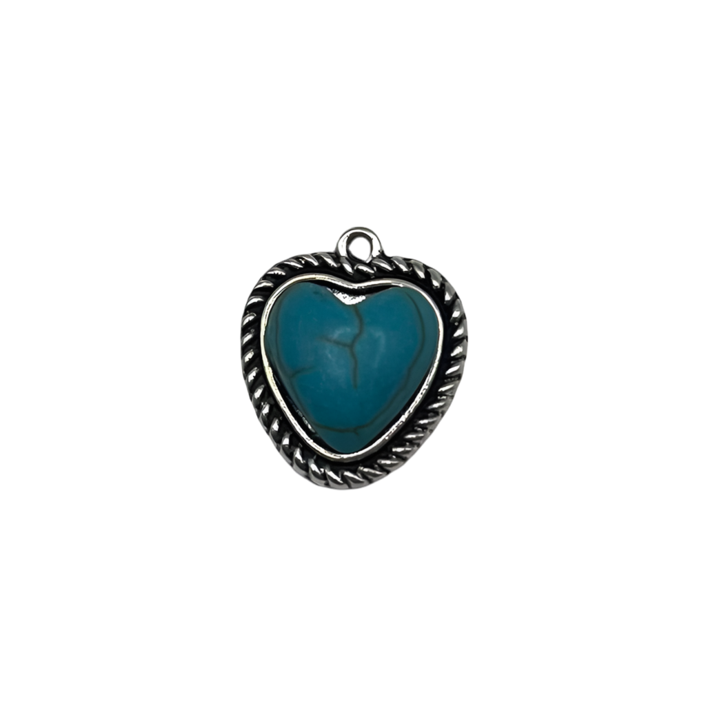 Silver Turquoise Heart