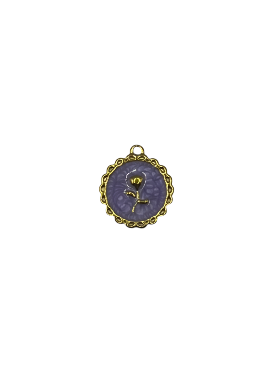 Purple Enamel Flower