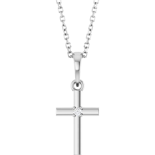 Elegant Diamond Cross Necklace